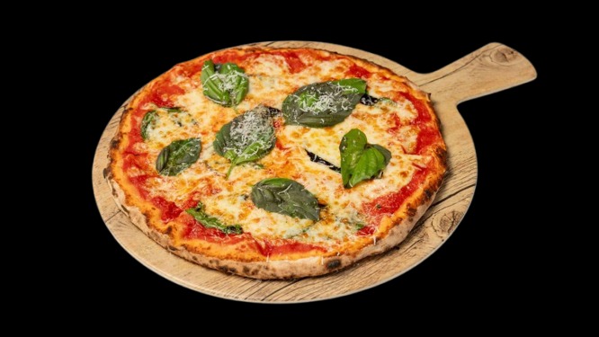 FOODURO margherita pizza with basil